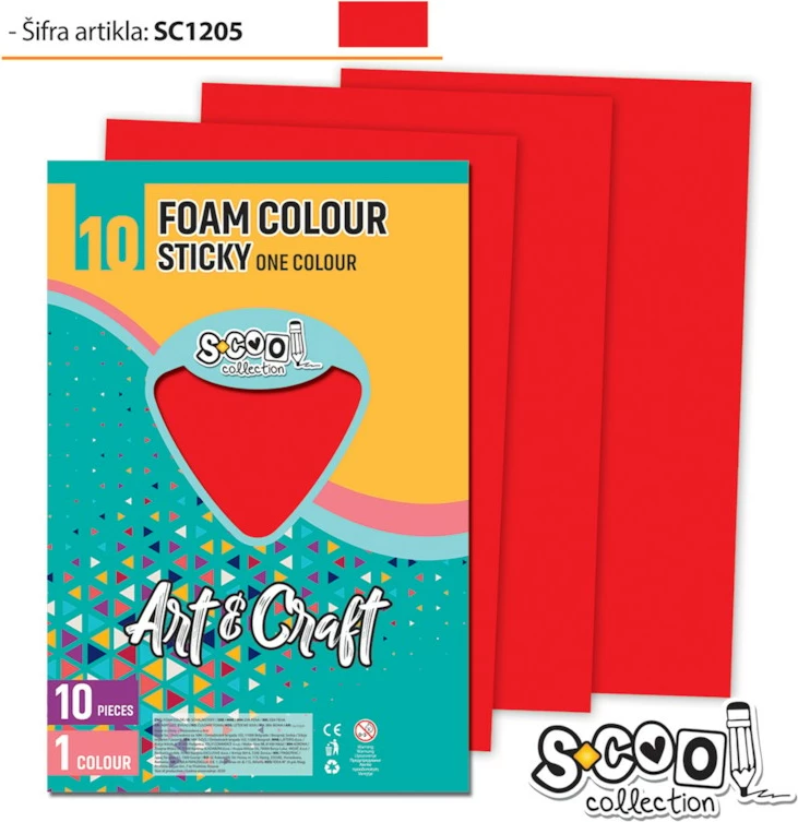 Osh Leter Dekoruese Sticky Kuqe 20X30Cm 1/10 Sc1205