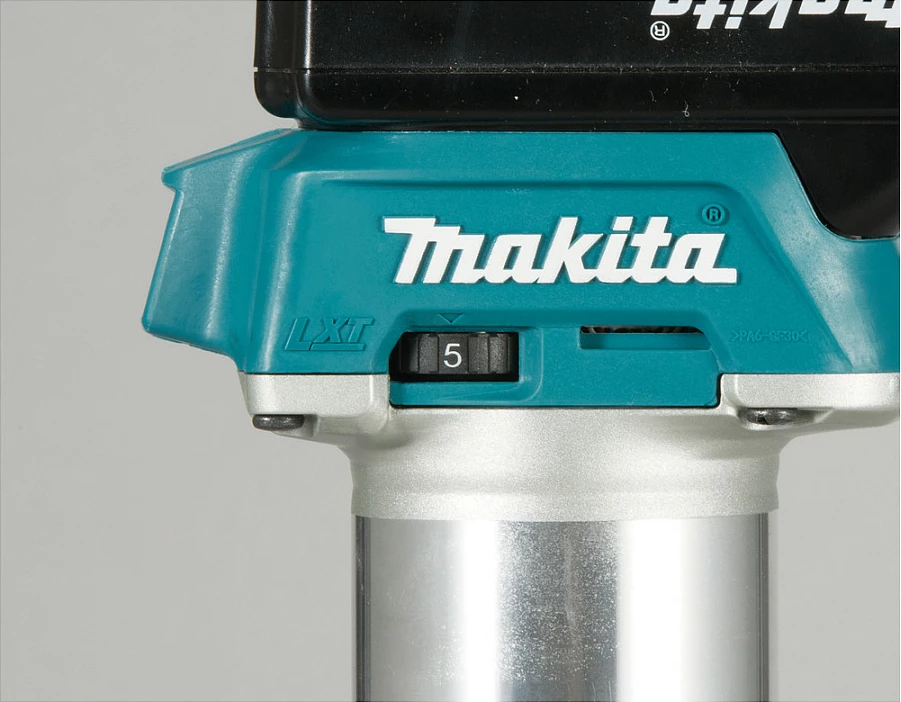 Frezë multifunksionale me bateri Makita DRT50Z, kompakte, turkeze