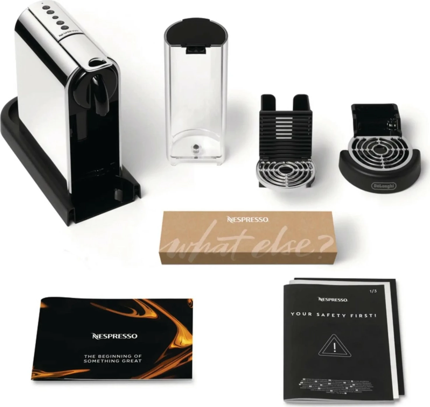 Aparat kafeje kapsulash De'Longhi Nespresso CitiZ Platinum EN220.M, 1260W, 1L, 19 bar, argjend