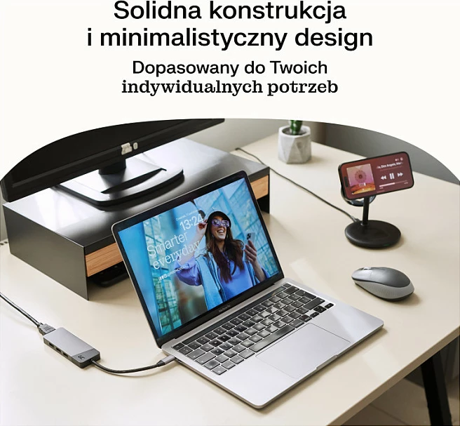 Stacion karikimi MagSafe 3-në-1 Green Cell MagScape për iPhone, Apple Watch, AirPods, i bardhë