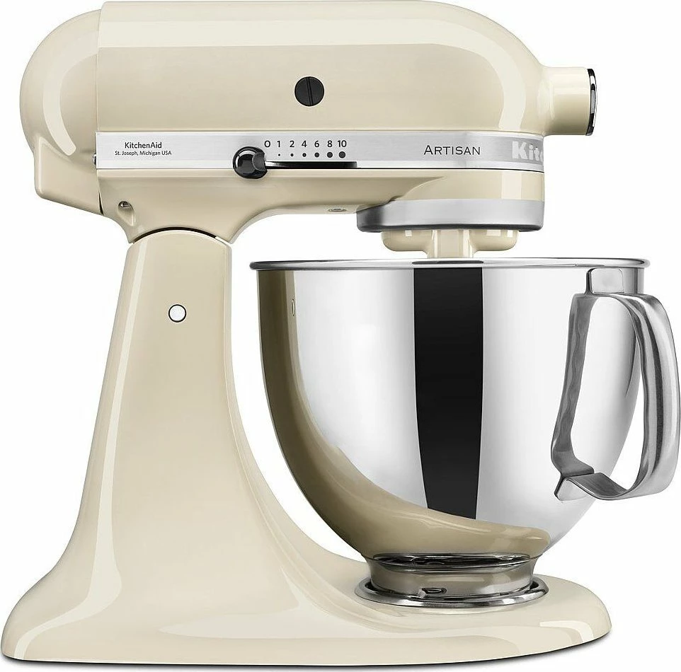 Mikser planetar KitchenAid Artisan 5KSM175PS 4.8L 300W, bejxh, set me tas 3L + aksesorë