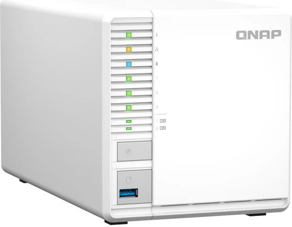 Server ruajtjeje NAS QNAP TS-364-8G, 8GB RAM, 3-bay, 2.5GbE, M.2 SSD, i bardhë
