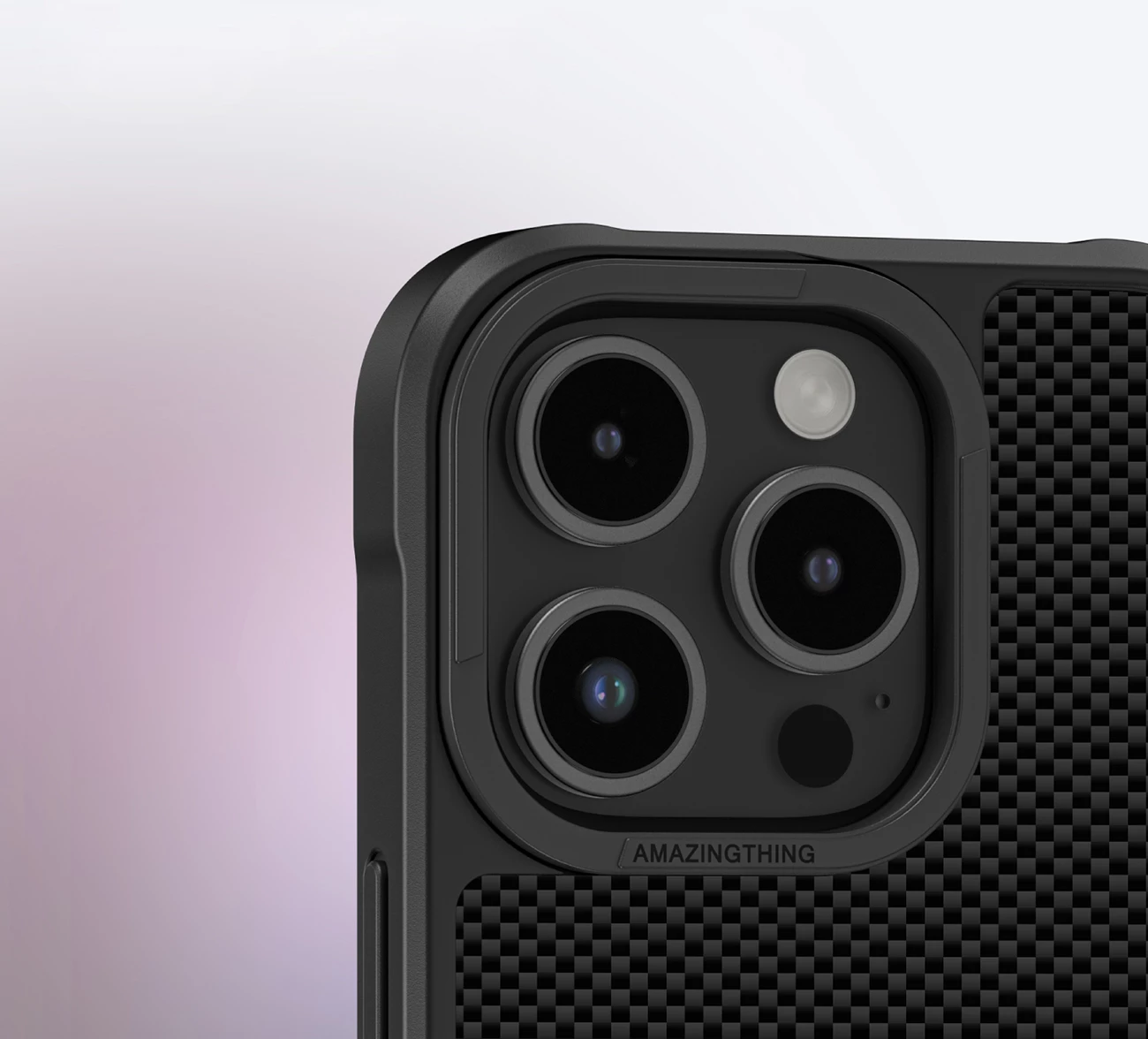 Mbështjellës AmazingThing Titan Max për iPhone 16 Pro Max, fibra aramidi 600D, e zezë