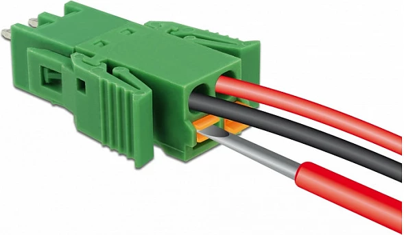 Terminal block DeLOCK 65968, 2-pin, AWG 24-12, për PCB, i gjelbër