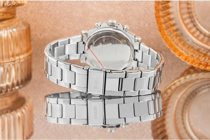 Orë dore Guess për femra, argjend