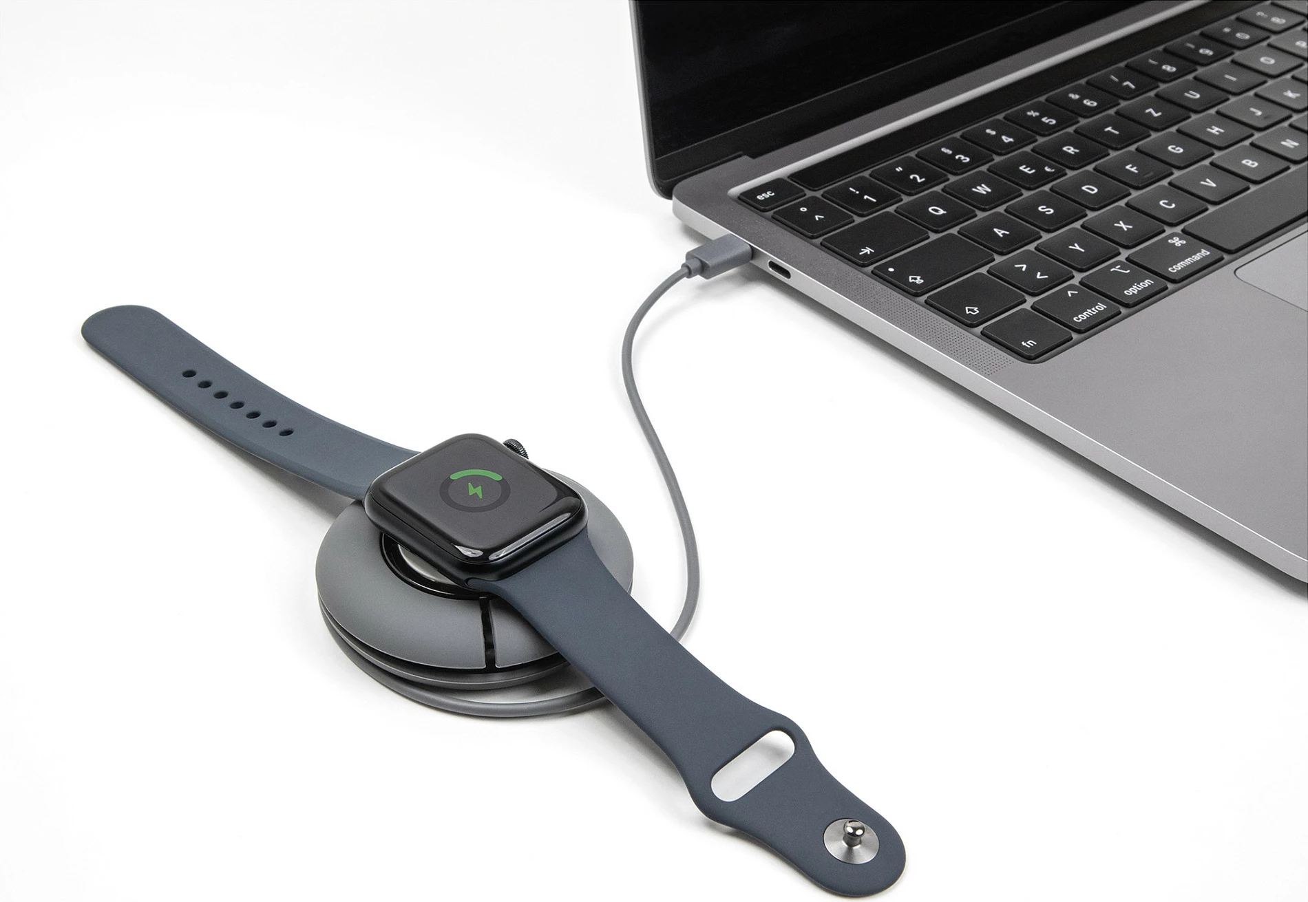 Kabllo karikimi USB-C Delock për Apple Watch, 1 m, magnetike, gri