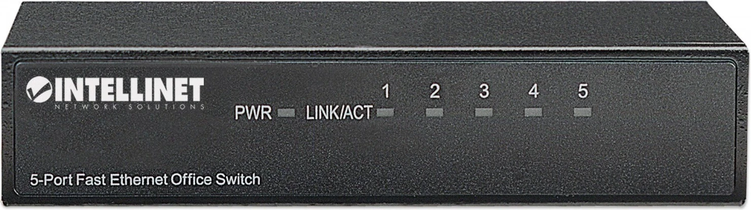 Switch Intellinet 523301, 5p Fast Ethernet, për desktop, kasë metalike