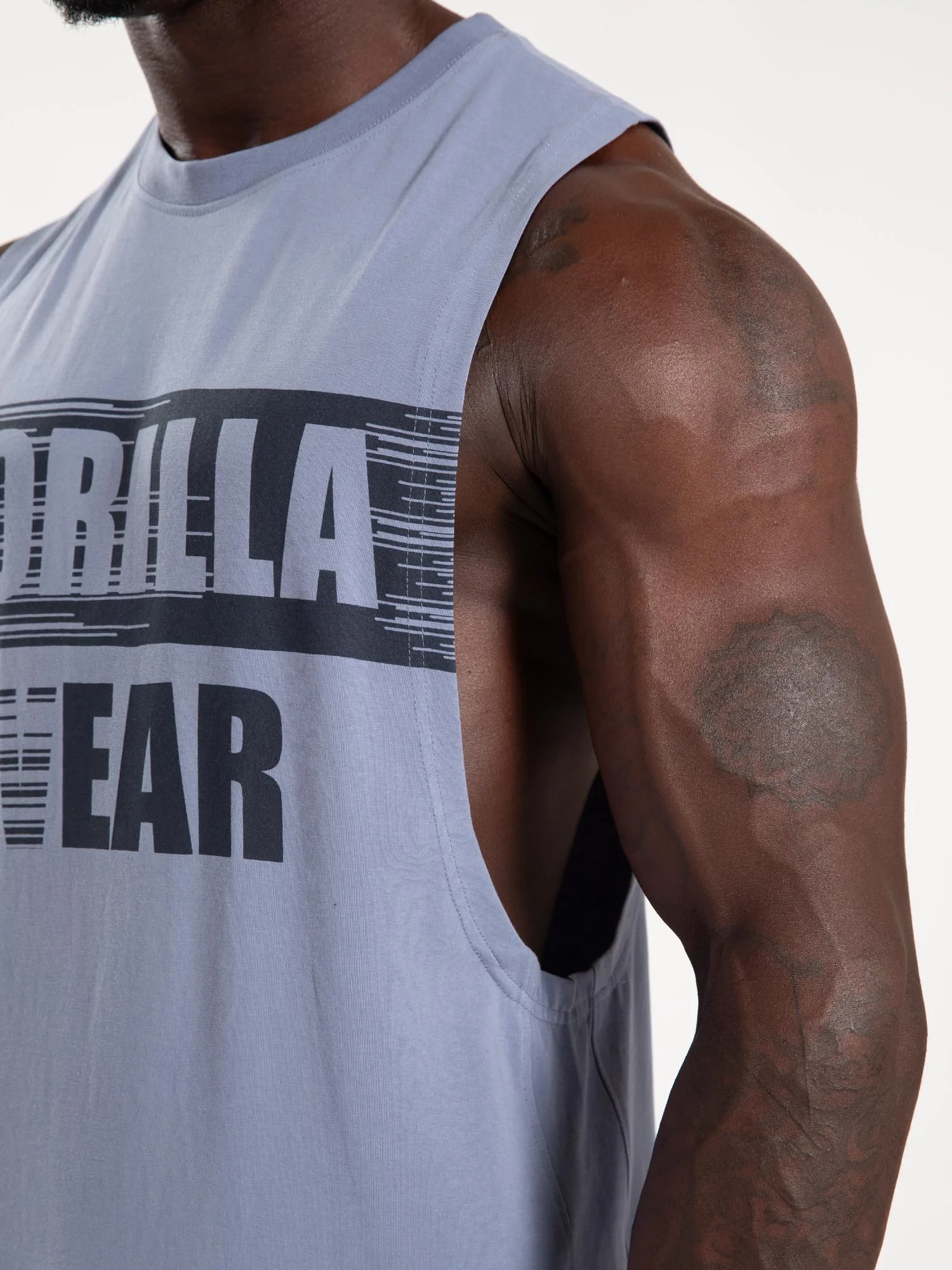 Lopez Drop Armhole Tank Top - Stonewash Blue [Madhësia: XL]