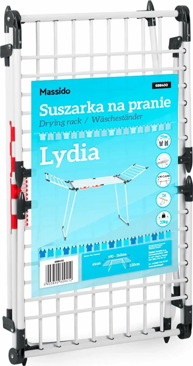 Tharëse rrobash Massido Lydia 27 m, teleskopike palosëse, max 20 kg