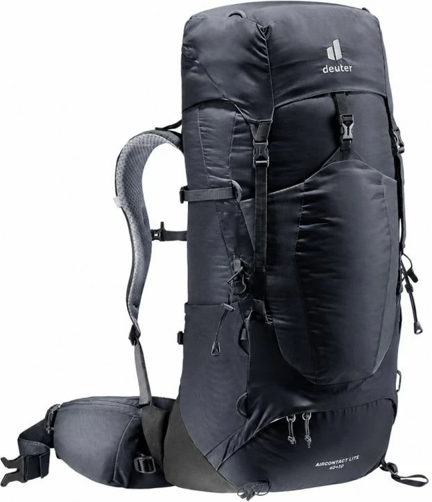Çantë shpine Deuter Aircontact Lite 40 + 10, e zezë/graphite