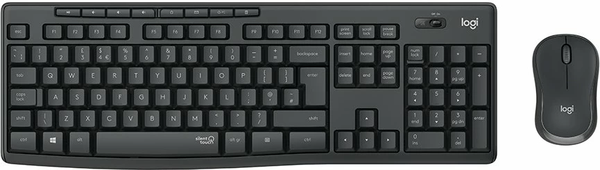 Tastierë + maus wireless Logitech MK295 Silent, USB receiver, layout HRV-SLV-SRB, grafit, set