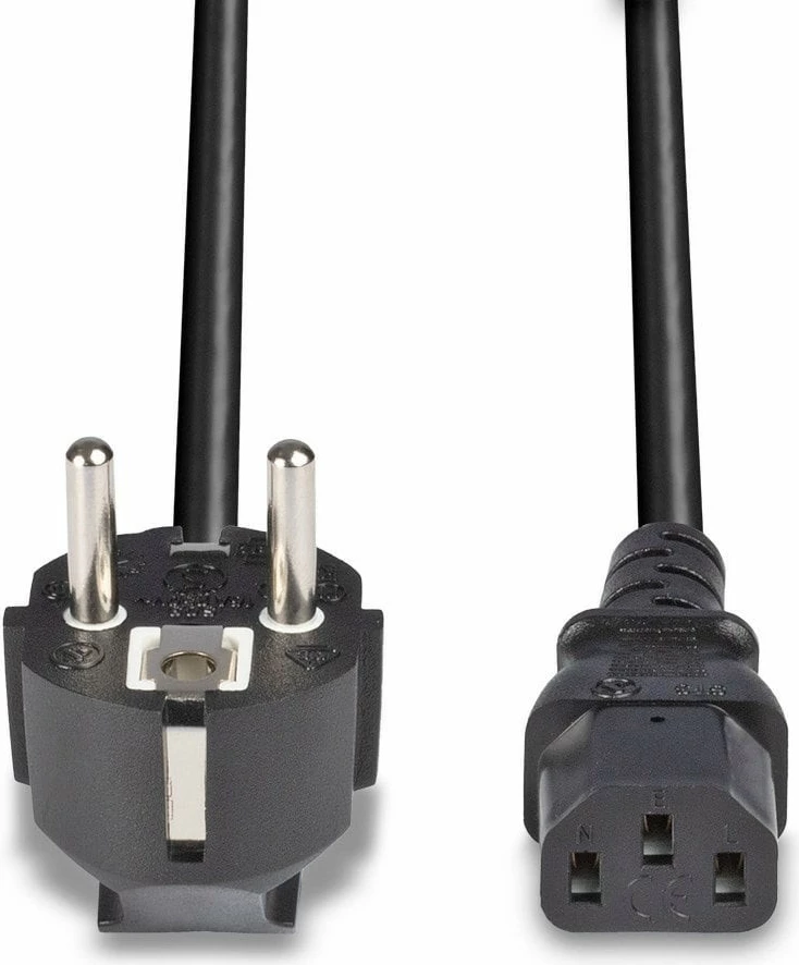 Kabllo rryme LINDY IEC-Netzkabel 3m Schuko-Winkelst. IEC320C13, e zezë