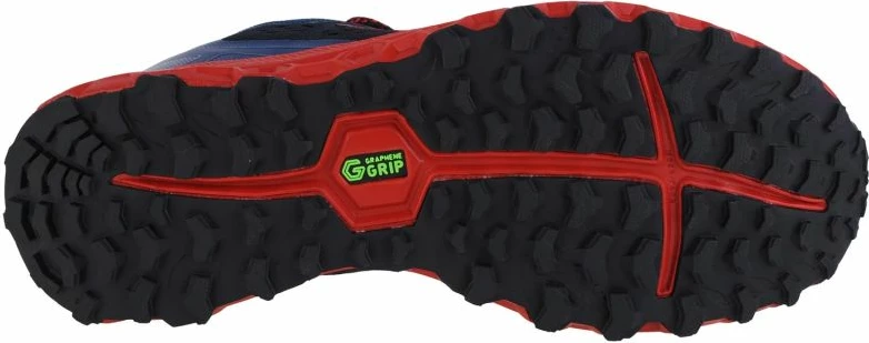 Atlete për vrapim për meshkuj Inov-8, të kuqe dhe blu marine