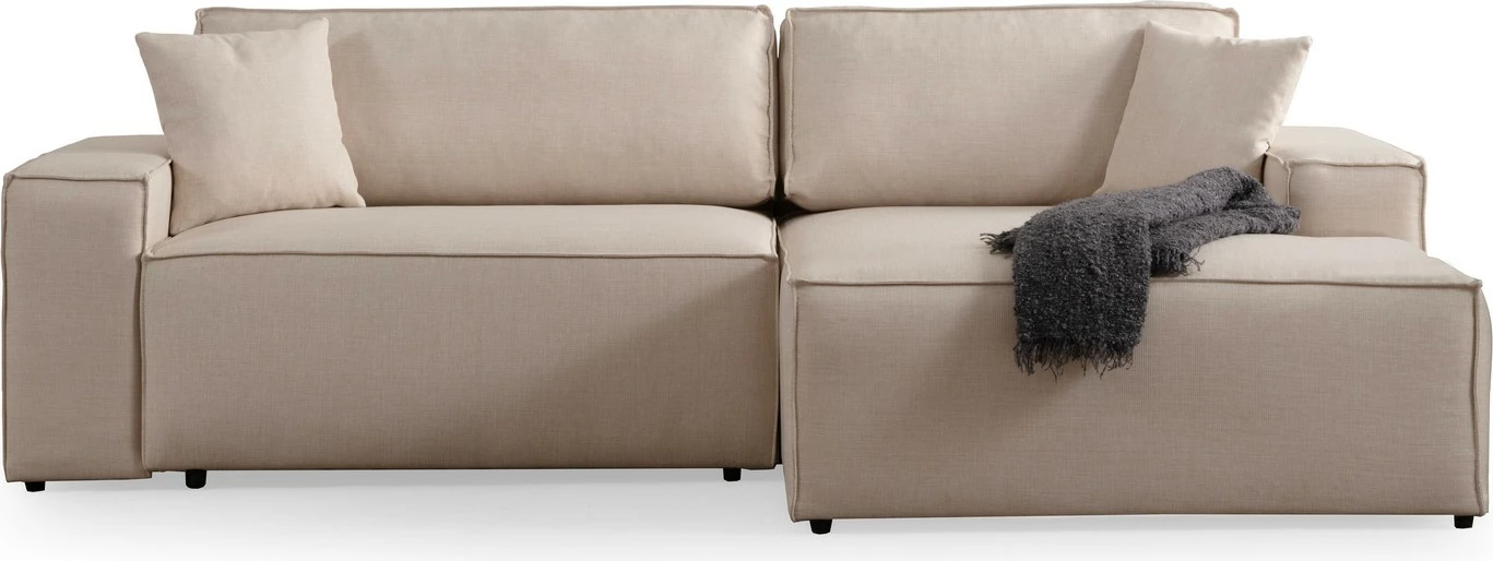 Kënd-sofë krevate Atelier del Sofa, kënd i djathtë, ngjyrë ecru