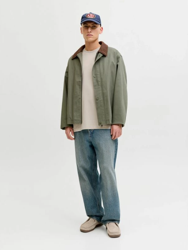 Maicë meshkuj Jack&Jones JJEBARRON TEE SS O-NECK NOOS 12298906, moonbeam [Madhësia: M]