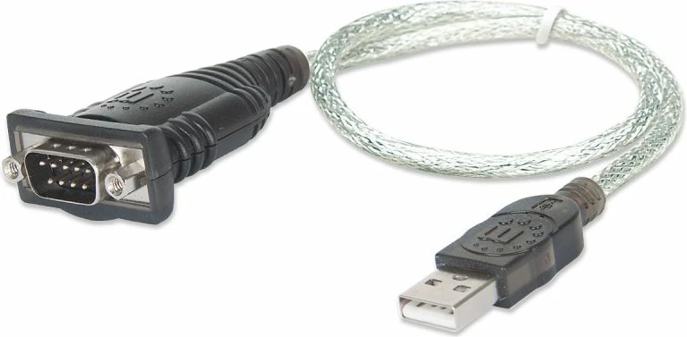 Adapter USB në RS232 Manhattan, i zi