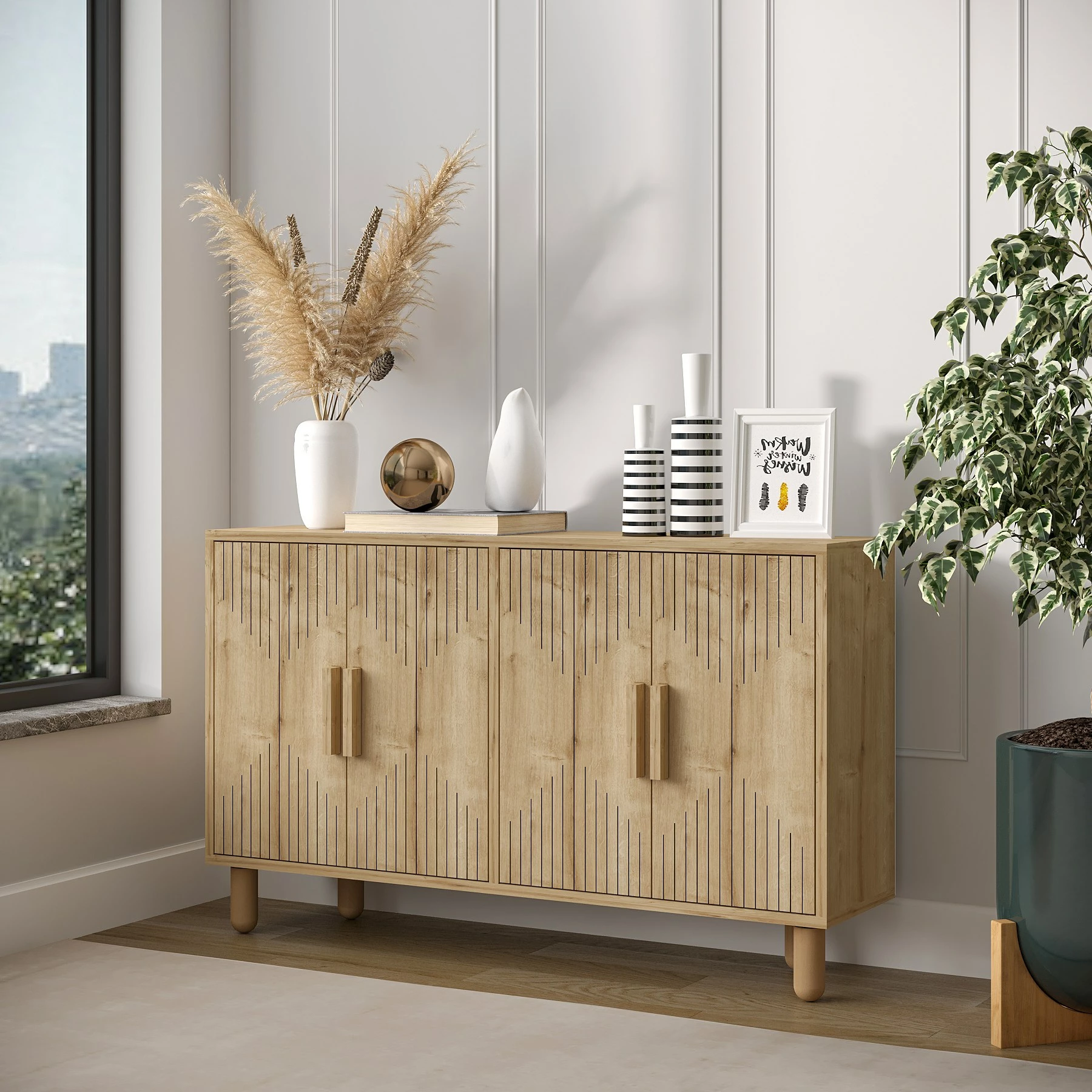 Konsolë Roger, ngjyrë lisi Saphire