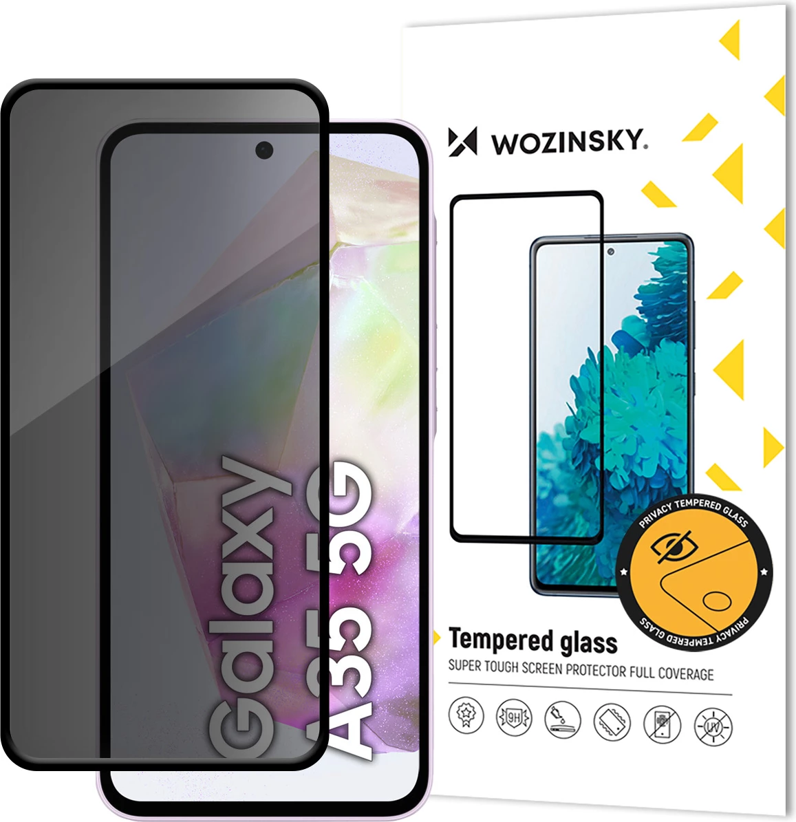 Xham mbrojtës Wozinsky Privacy Glass për Samsung Galaxy A35, me filtër anti-spy, i temperuar