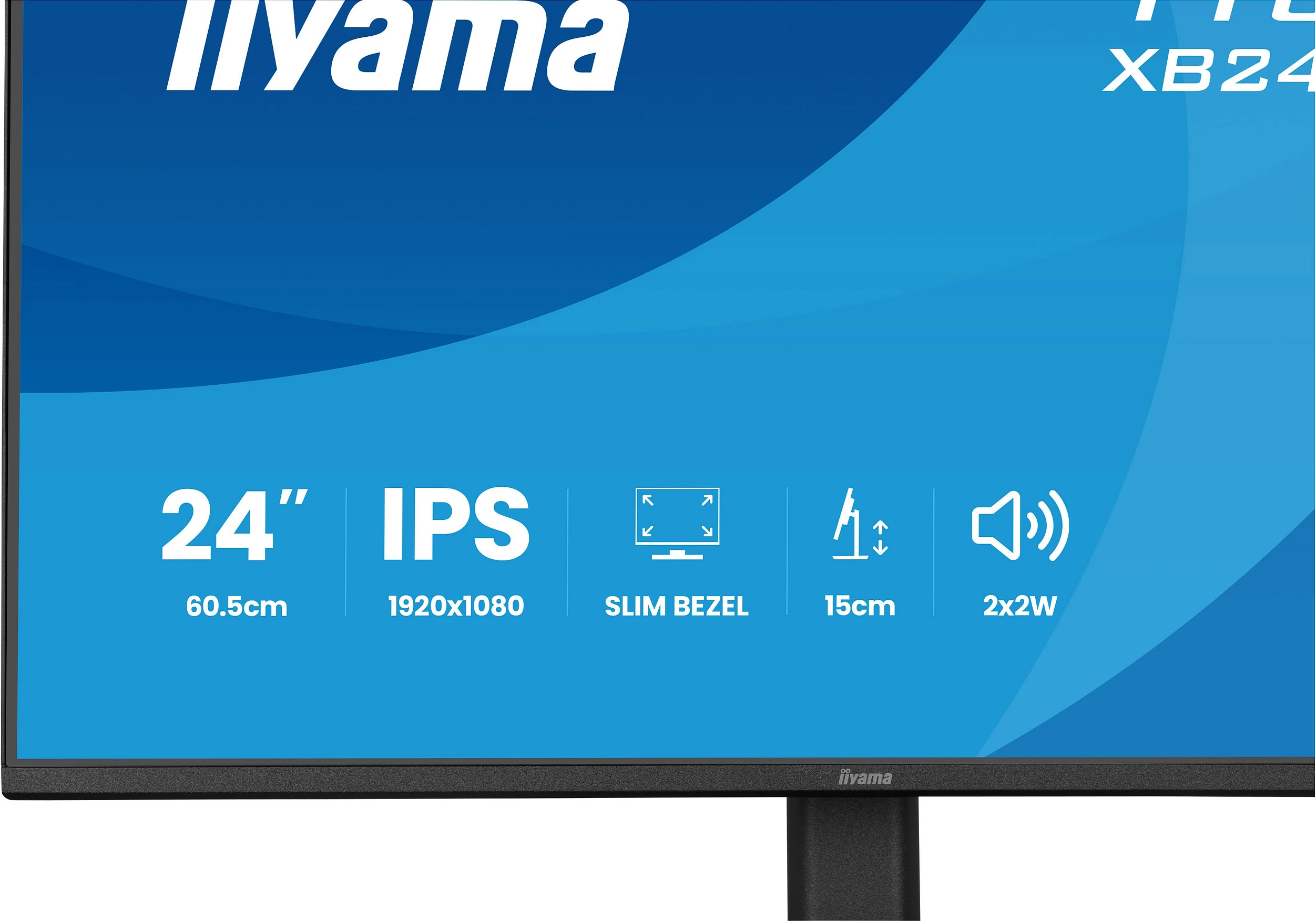 Monitor iiyama ProLite XB2491HS-B1, 24" IPS, Full HD 1920x1080, FreeSync, altoparlantë, i zi