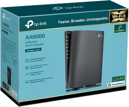 Router TP-LINK Archer AX80 AX6000 Wi-Fi 6, i zi