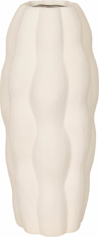 Vazo MIRA, qeramike, e bardhë, 15x15x35.5cm