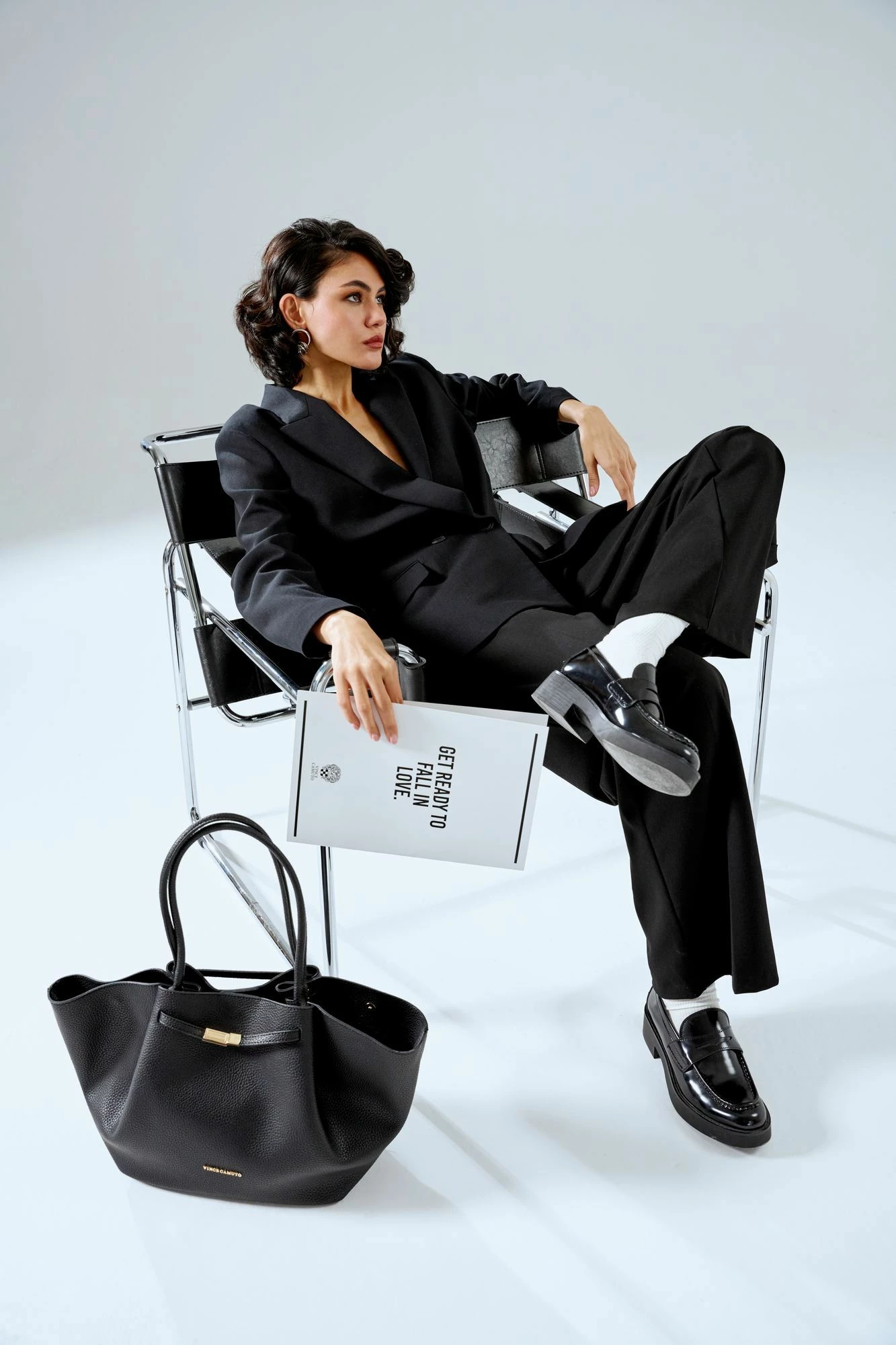 Çantë tote Vince Camuto Prato, e zezë