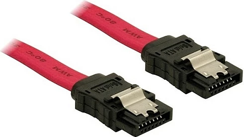 Kablo SATA DeLOCK 0.7m, e kuqe