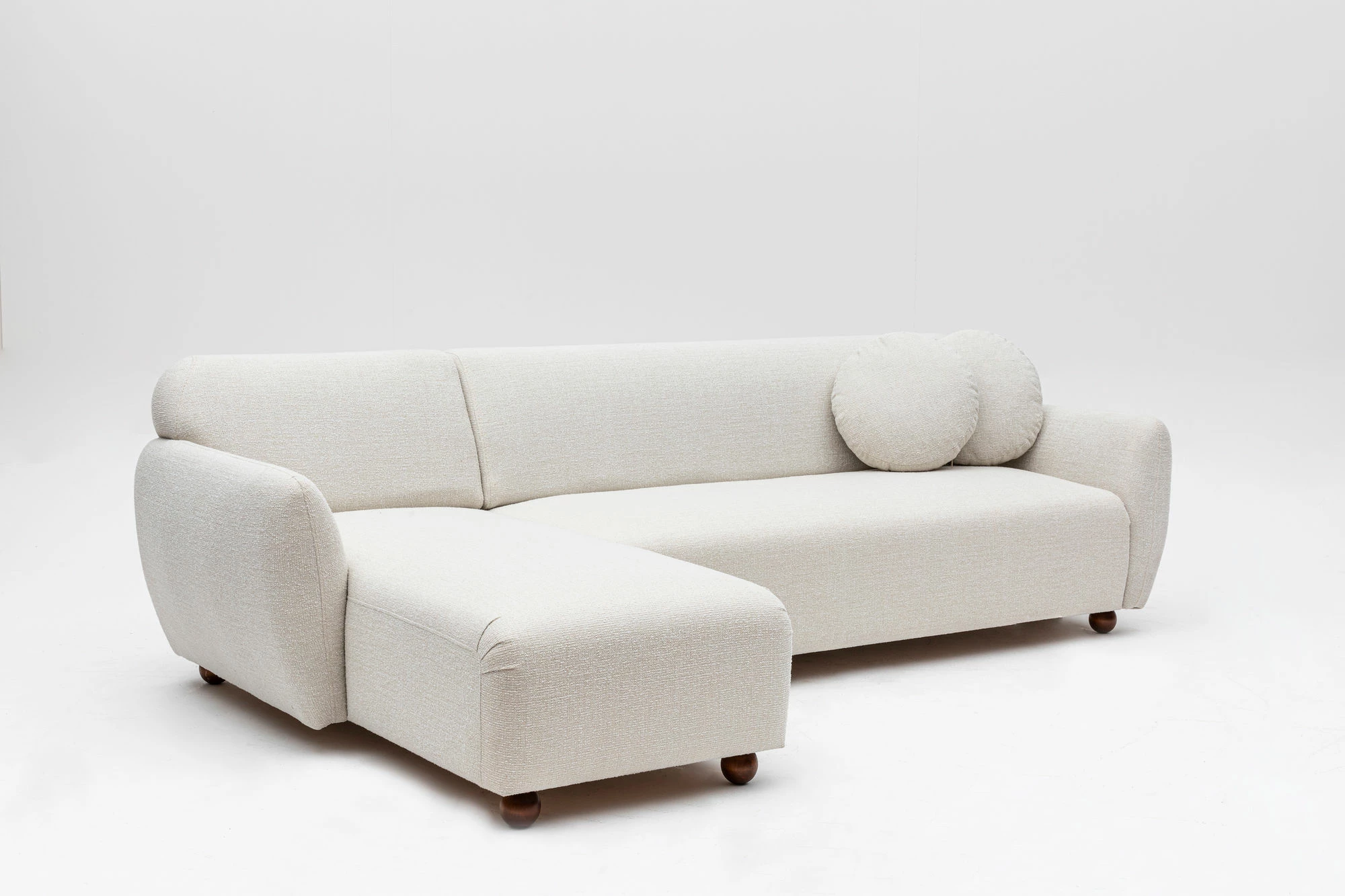 Këndare Eddy majtas, ngjyrë e bardhë, Atelier del Sofa