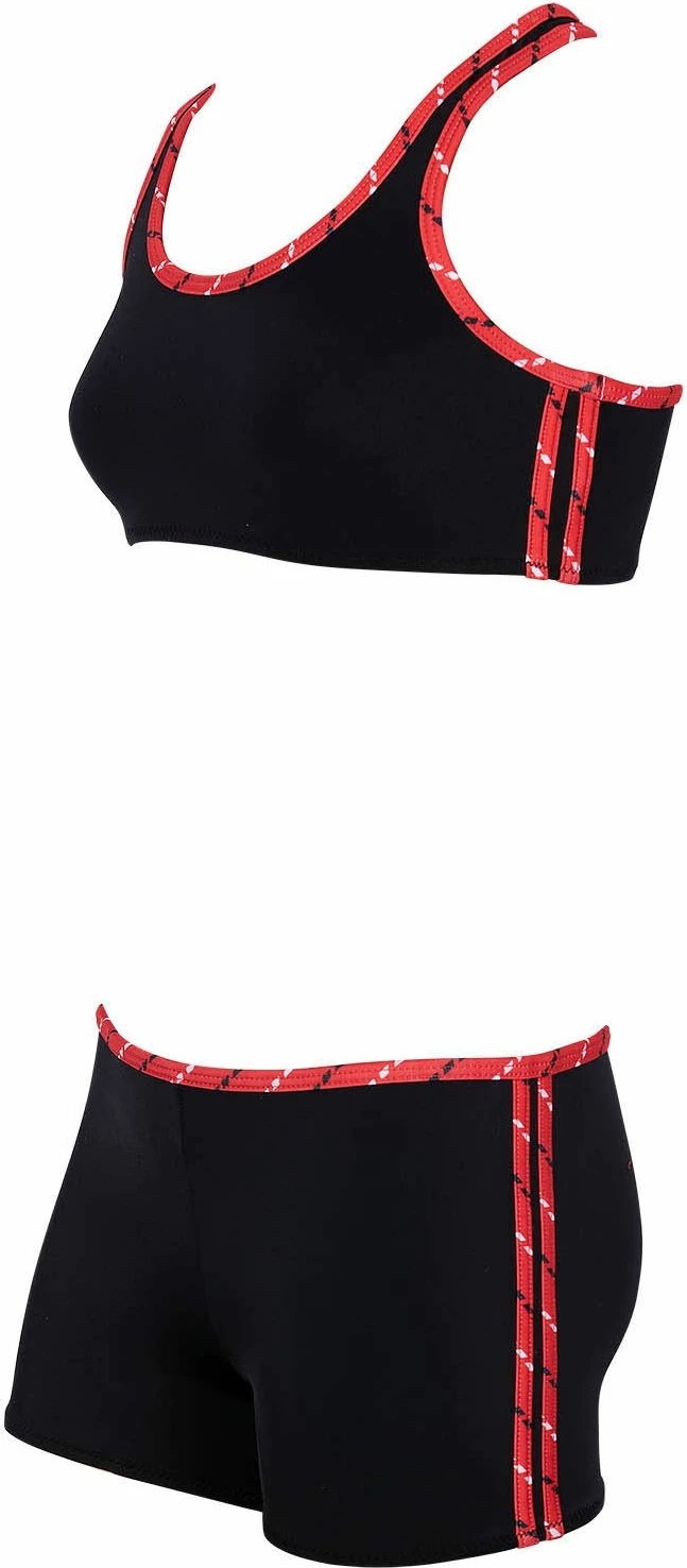 Set bikini sportiv dy pjesësh, Jumeon, e zezë