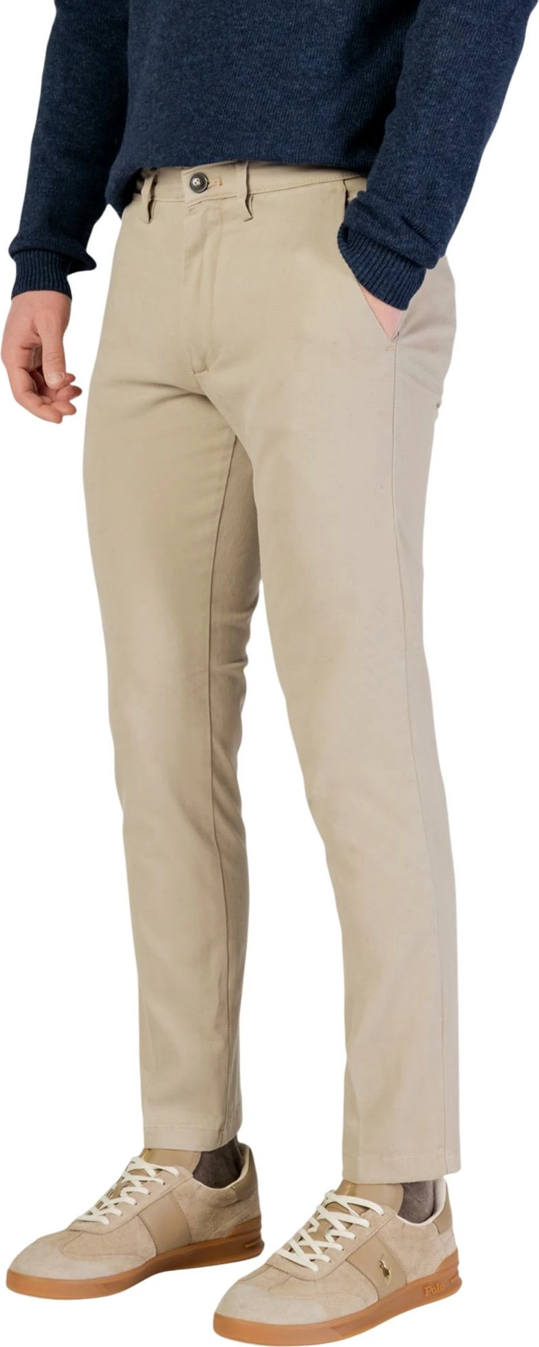 Pantallona chino për meshkuj Borghese 5WPA01 07CO126M, bezhë e çeltë [Madhësia: S]