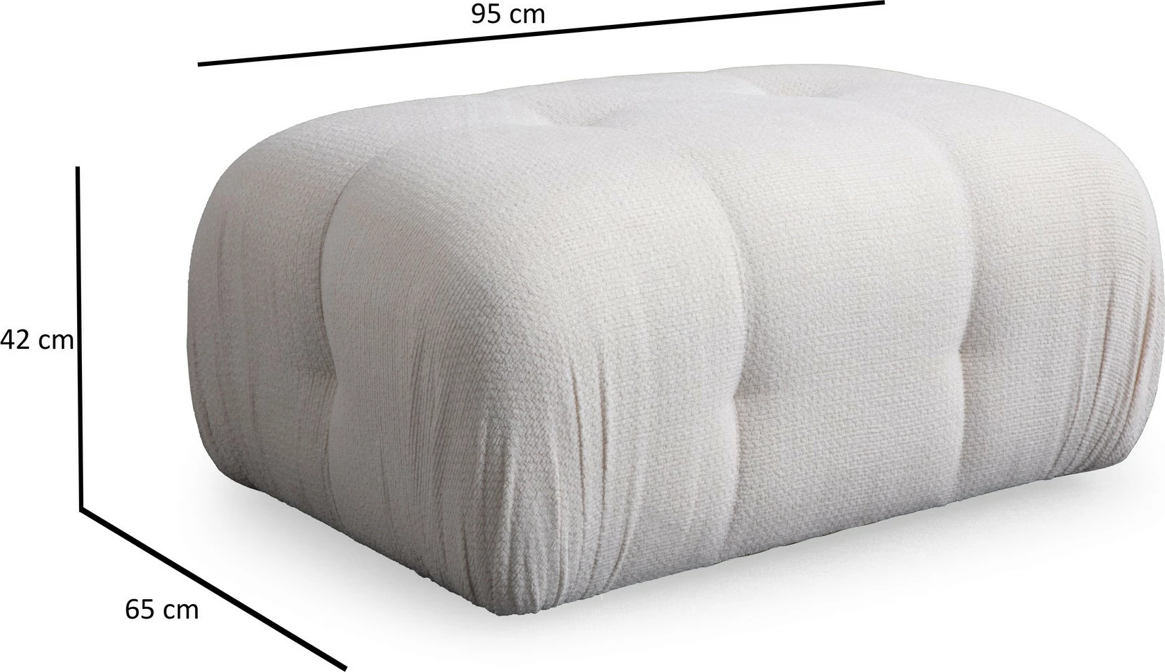 Kënd-sofa Atelier del Sofa, Petite 2, e bardhë