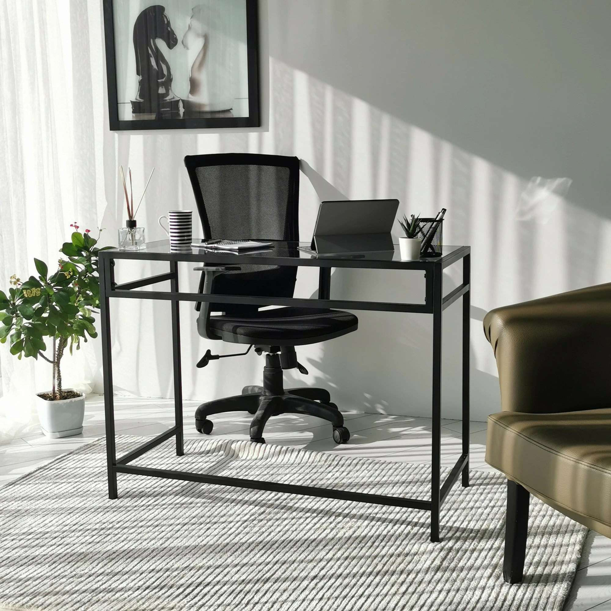 Tavolinë studimi Hanah Home, Network Çalışma Masası, 100x45cm, M100F