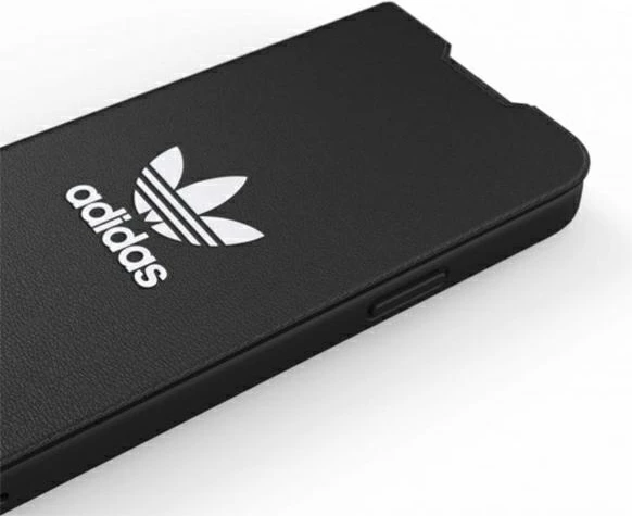 Mbështjellës Adidas OR Booklet Case BASIC për iPhone 13 Pro Max, 6.7", zi-bardhë