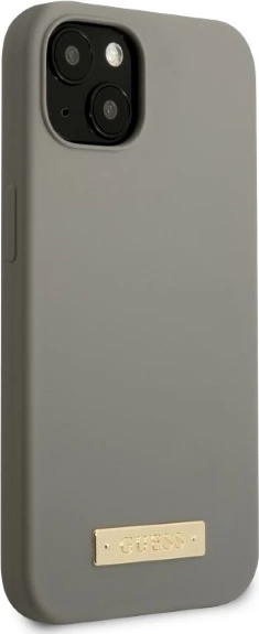 Mbështjellës Guess GUHMP13MSPLG për iPhone 13 6.1", silikon, MagSafe, gri