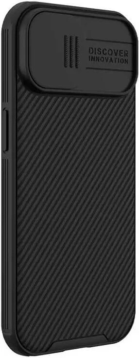 Mbështjellës Nillkin CamShield Pro për iPhone 15 Plus, i zi