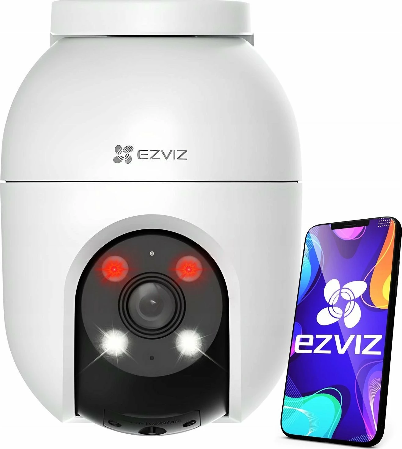 Kamerë IP PTZ WiFi Ezviz C8c 2K+ (4MP) Outdoor Dual Light, bardhë/zezë