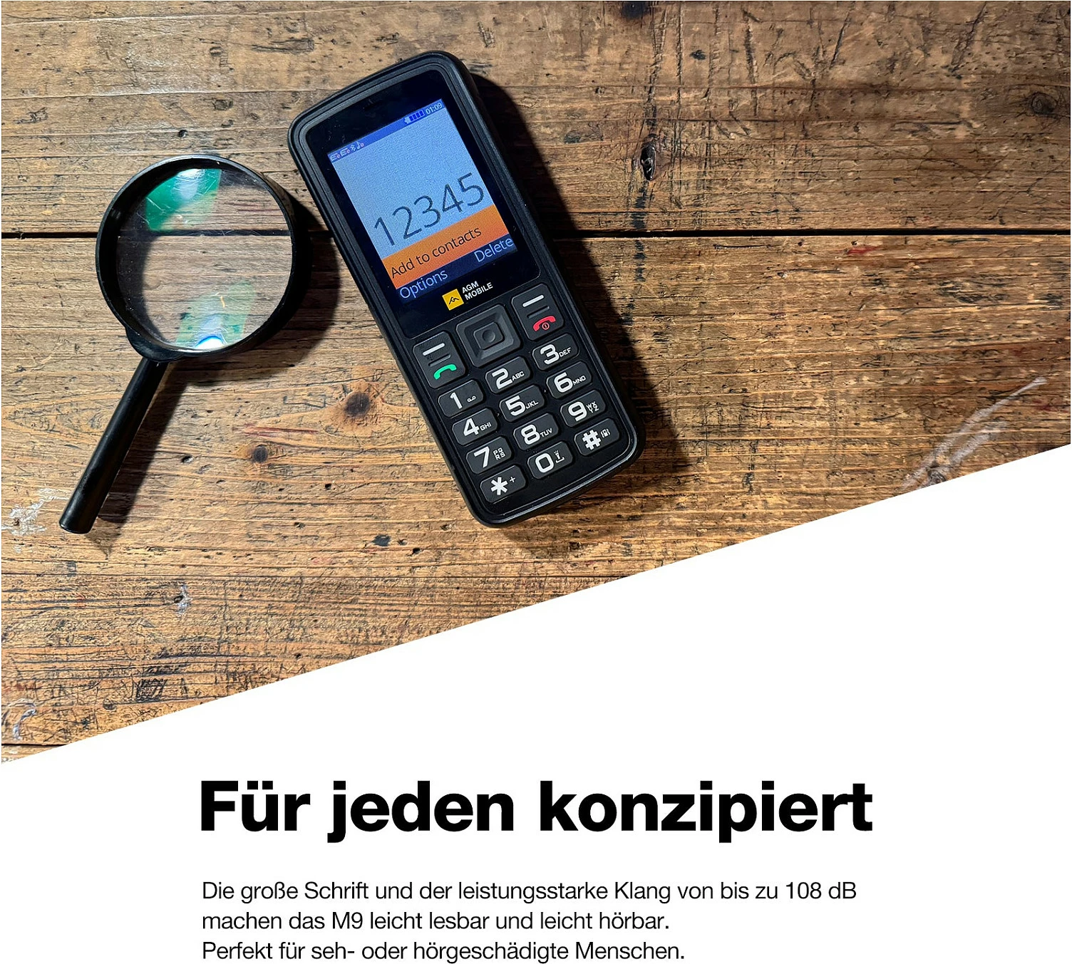 Celular bea-fon AGM M9, 4G LTE, Dual SIM, IP68/IP69K, 2.4", USB-C, i zi