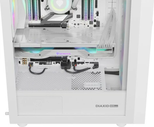 Kasë Natec Genesis Diaxid 605 ARGB, Midi Tower, e bardhë