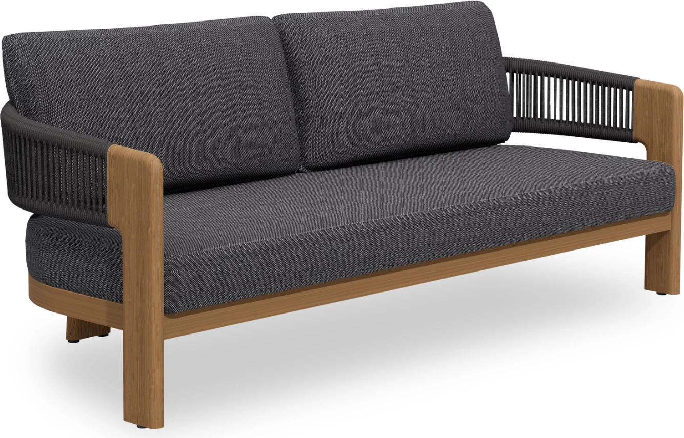 Set lounge 4 pjesësh BARON, alumin, litar i zi, material olefin, CD6478.10