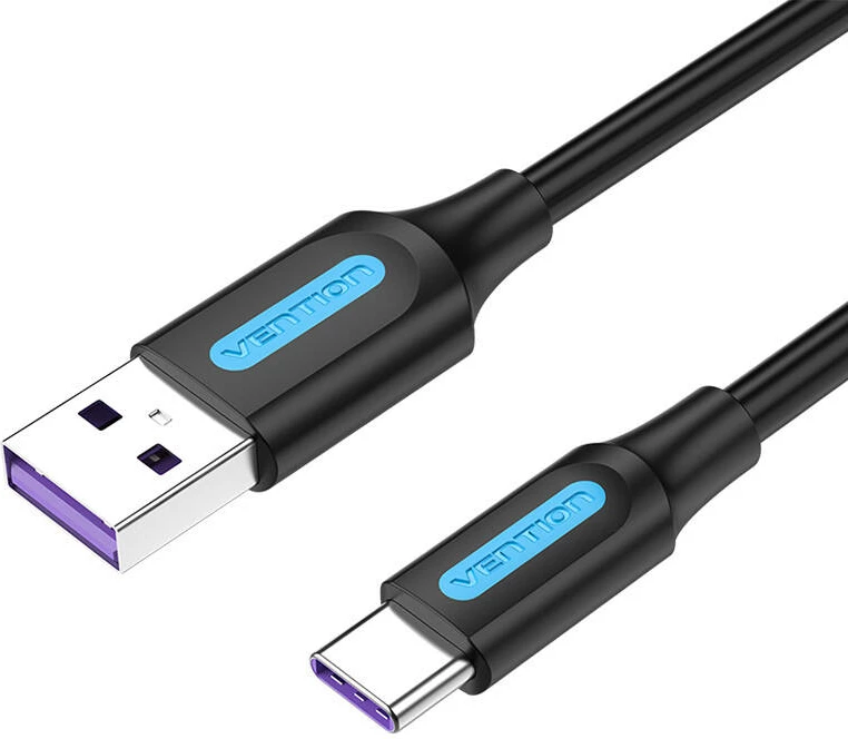 Kabllo USB 2.0 në USB-C Vention CORBI, 3m, e zezë