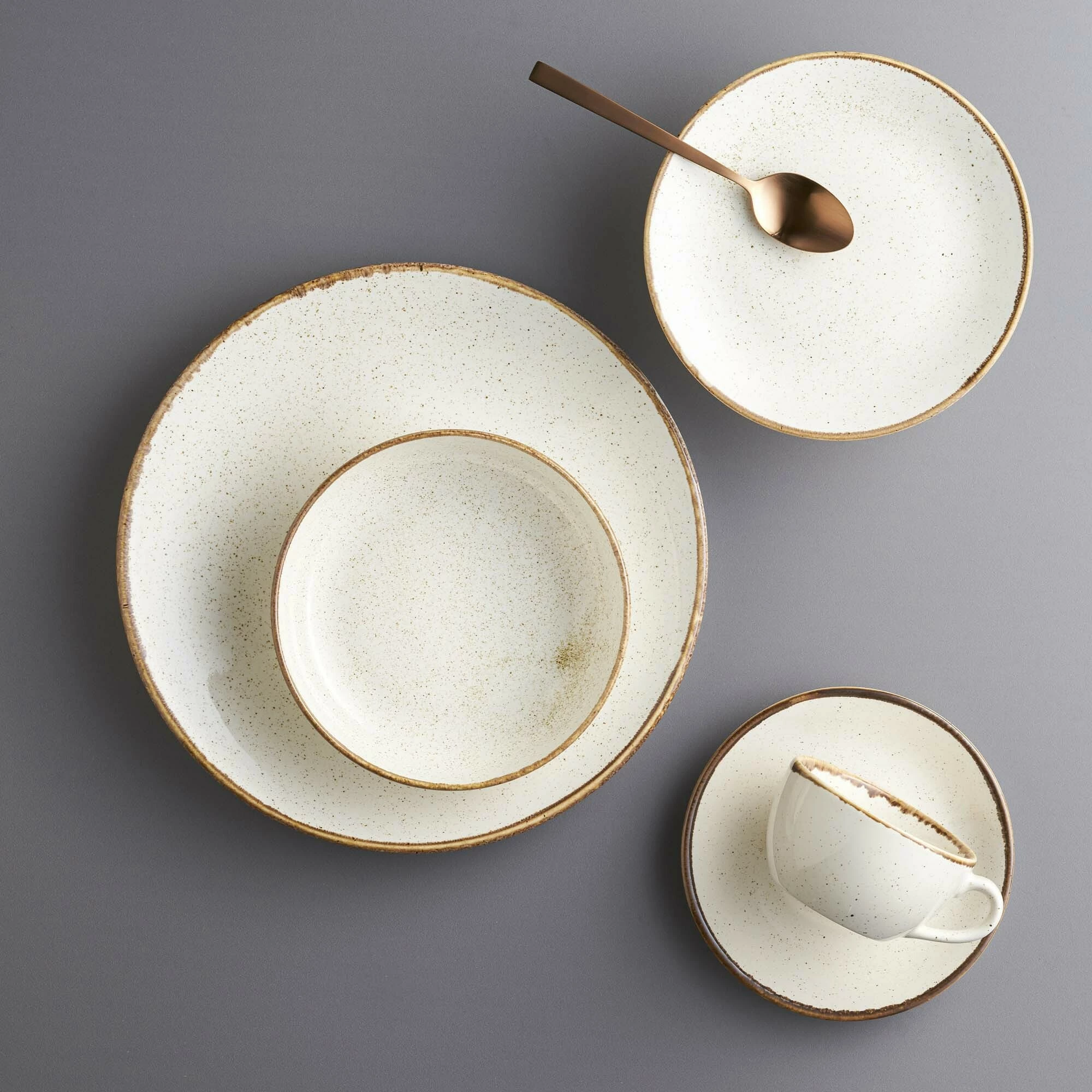 Tas bufeti, Porland, Seasons Sand, 250 mm, 2.12 L, porcelan, bezhë