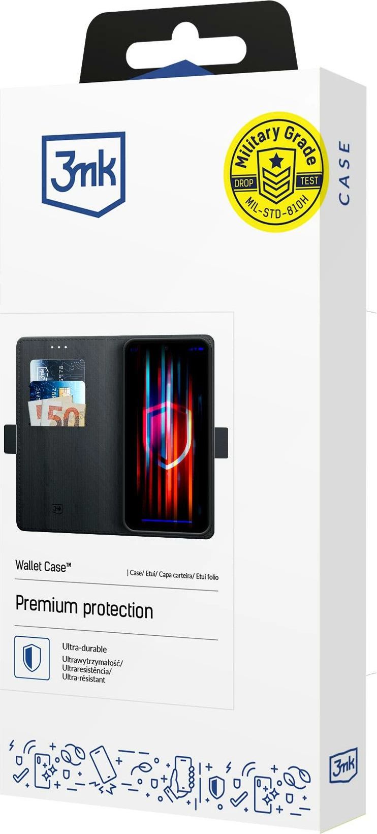 Mbështjellës portofol 3mk Protection Wallet Case për Xiaomi Redmi Note 15 5G, i zi
