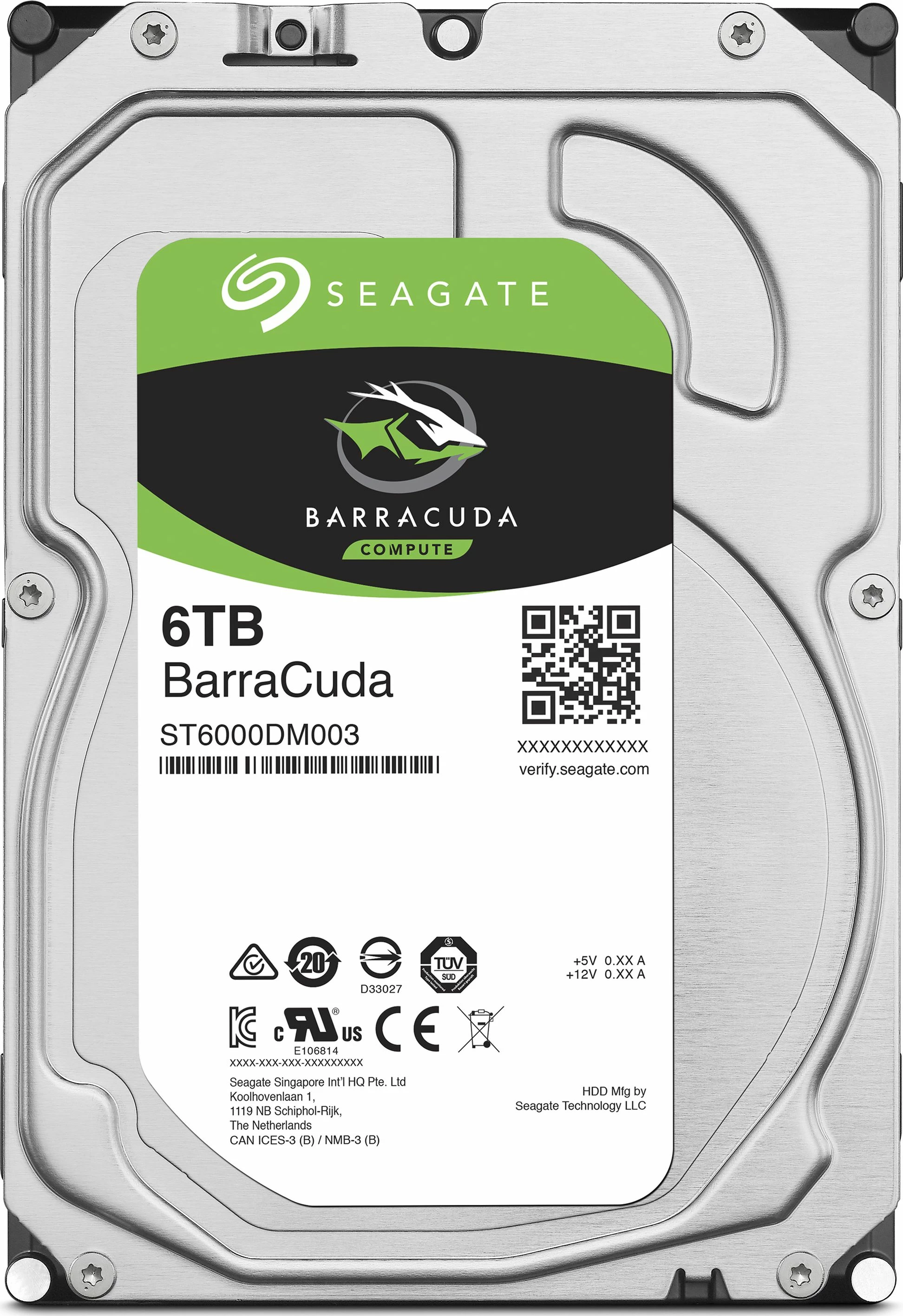 Hard disk Seagate BarraCuda ST6000DM003 6TB 3.5" SATA III 5400rpm 256MB cache