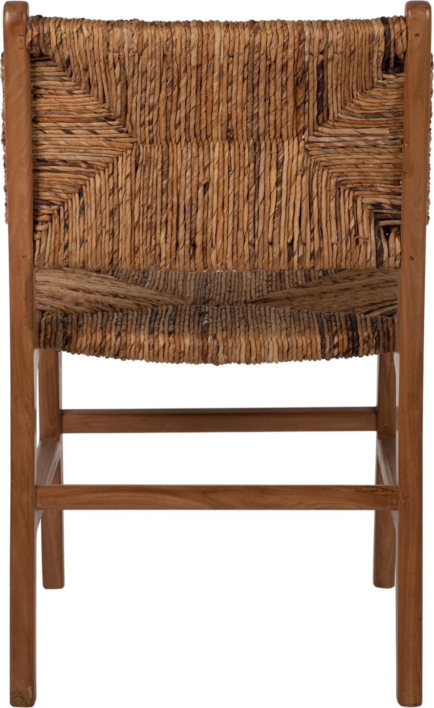 Karrige FH9399.11 dru teak me hasër në shpinë dhe ulëse, ngjyrë natyrale, 51x60,5x88Hcm