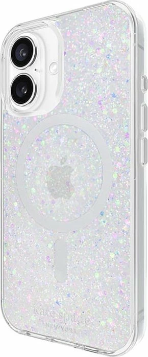 Mbështjellës Kate Spade New York Protective MagSafe për iPhone 16, Chunky Glitter, argjendtë