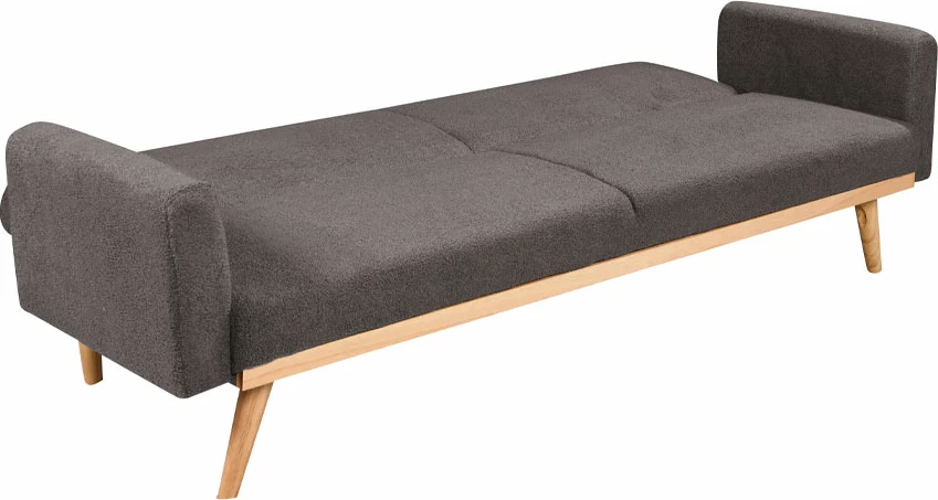 Krevati-sofë Panta, 3 vende, ngjyrë gri e errët, 210x77x77 cm