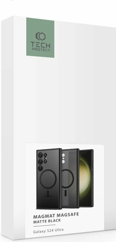 Mbështjellës Tech-Protect MagMat për Samsung Galaxy S24 Ultra, MagSafe, i zi, gjysmë-transparent