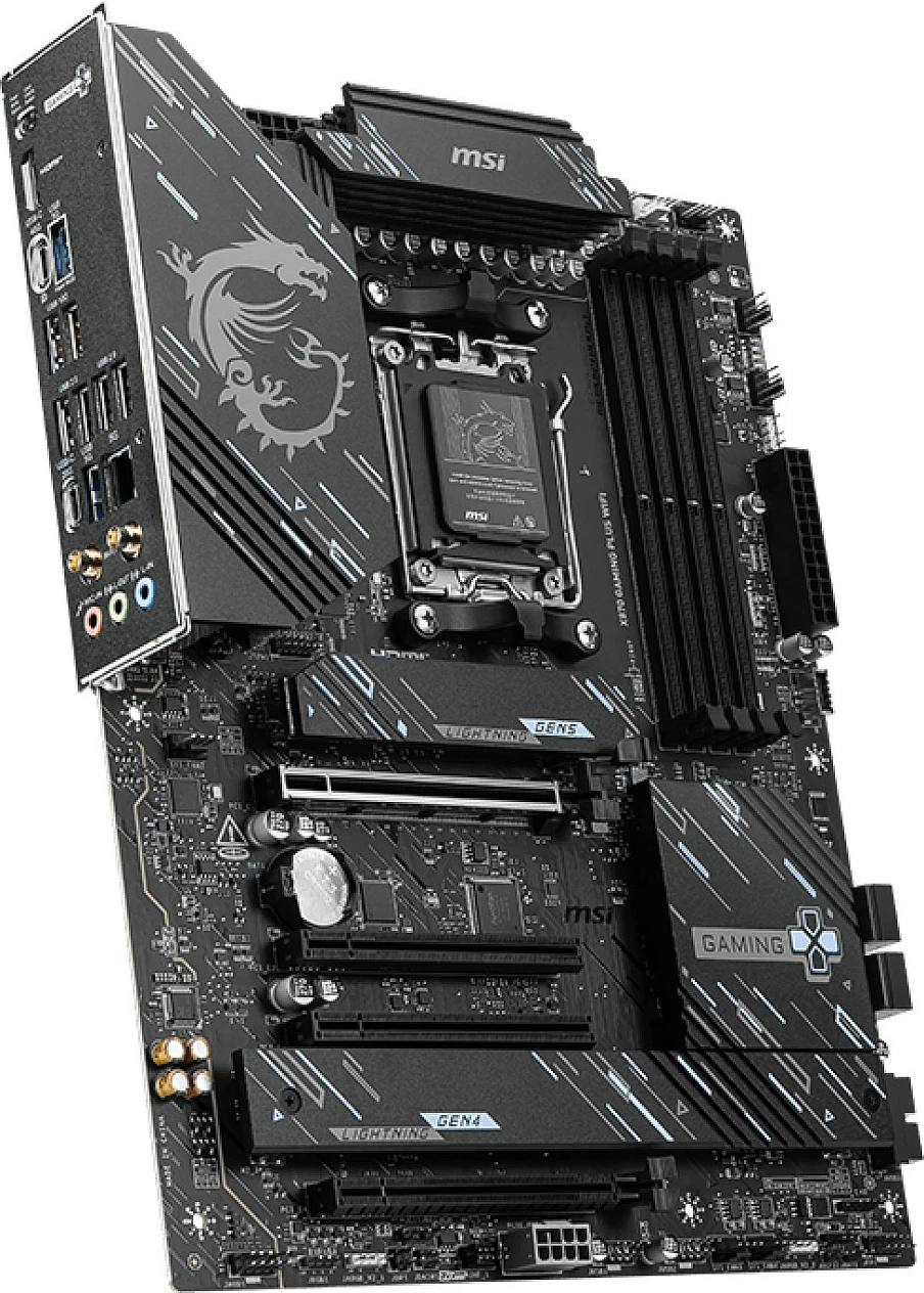 Pllakë amë MSI X870 GAMING PLUS WIFI, Socket AM5, DDR5, 128 GB, e zezë