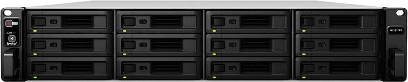 Njësi zgjerimi Synology RX1217RP, 0 TB, 13.4 kg, Rack (2U), Ngjyrë e zezë, Gri