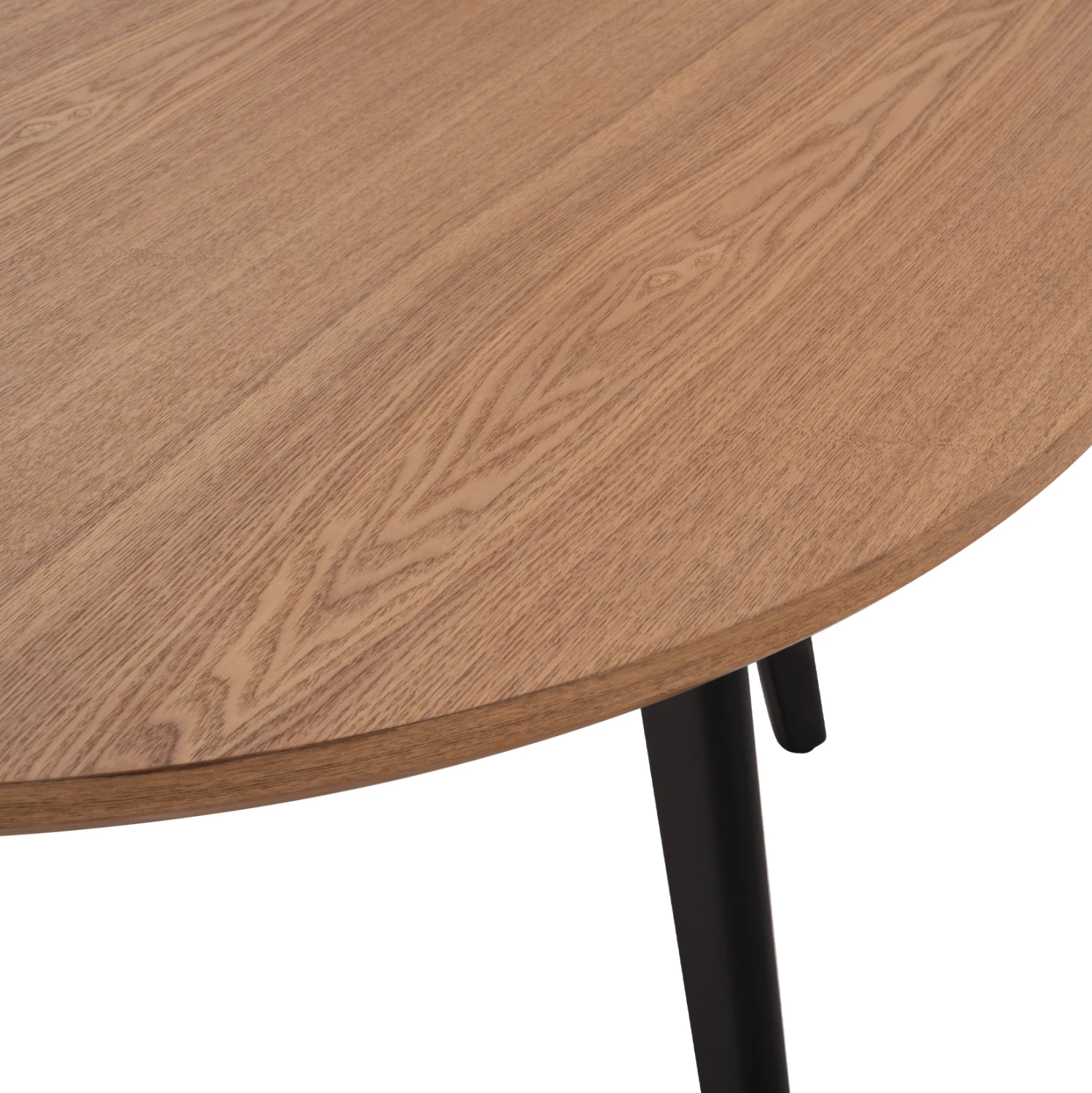 Tavolinë rrumbullake për ngrënie, stil rustik, FH9306.01, MDF, ngjyrë lisi, Φ120x75H cm